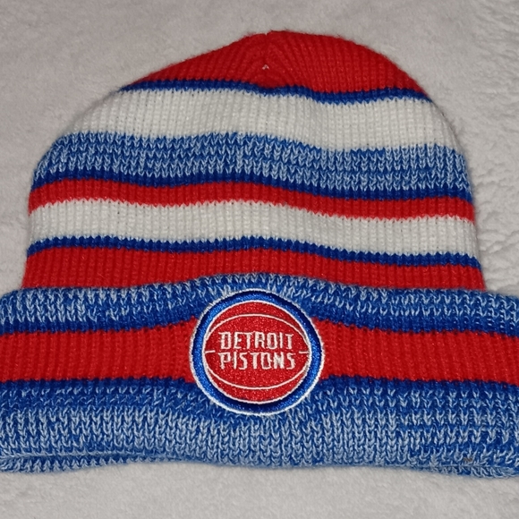 NBA Accessories New Y2k Detroit Pistons Winter Knit Beanie Cap Hat